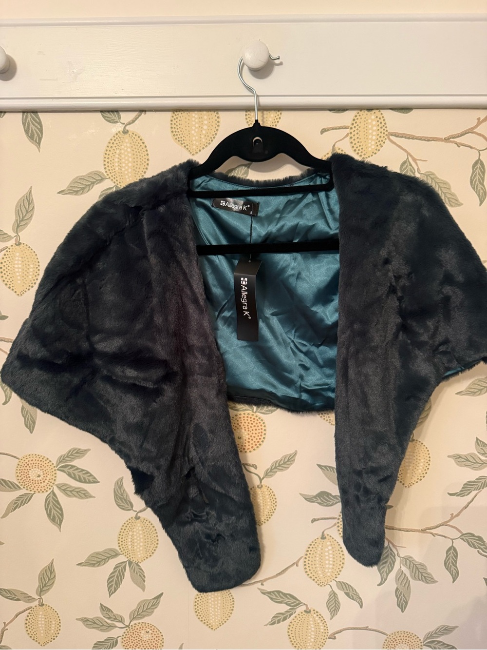 Allegra K Womens Emerald Faux Fur Shrug